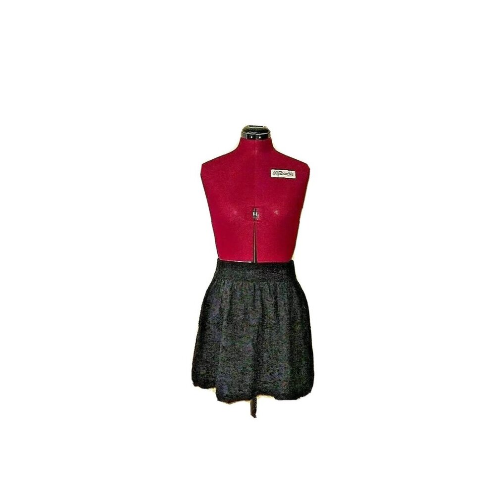 Claudie Pierlot Skirt Women’s Size 36 Small Black Textured Elastic Waist Mini